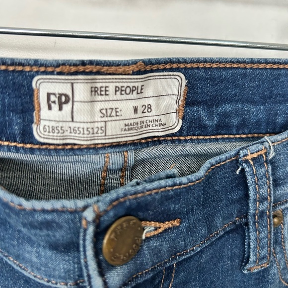 Free People Blue Straight Leg Jeans - Picture 2 of 2
